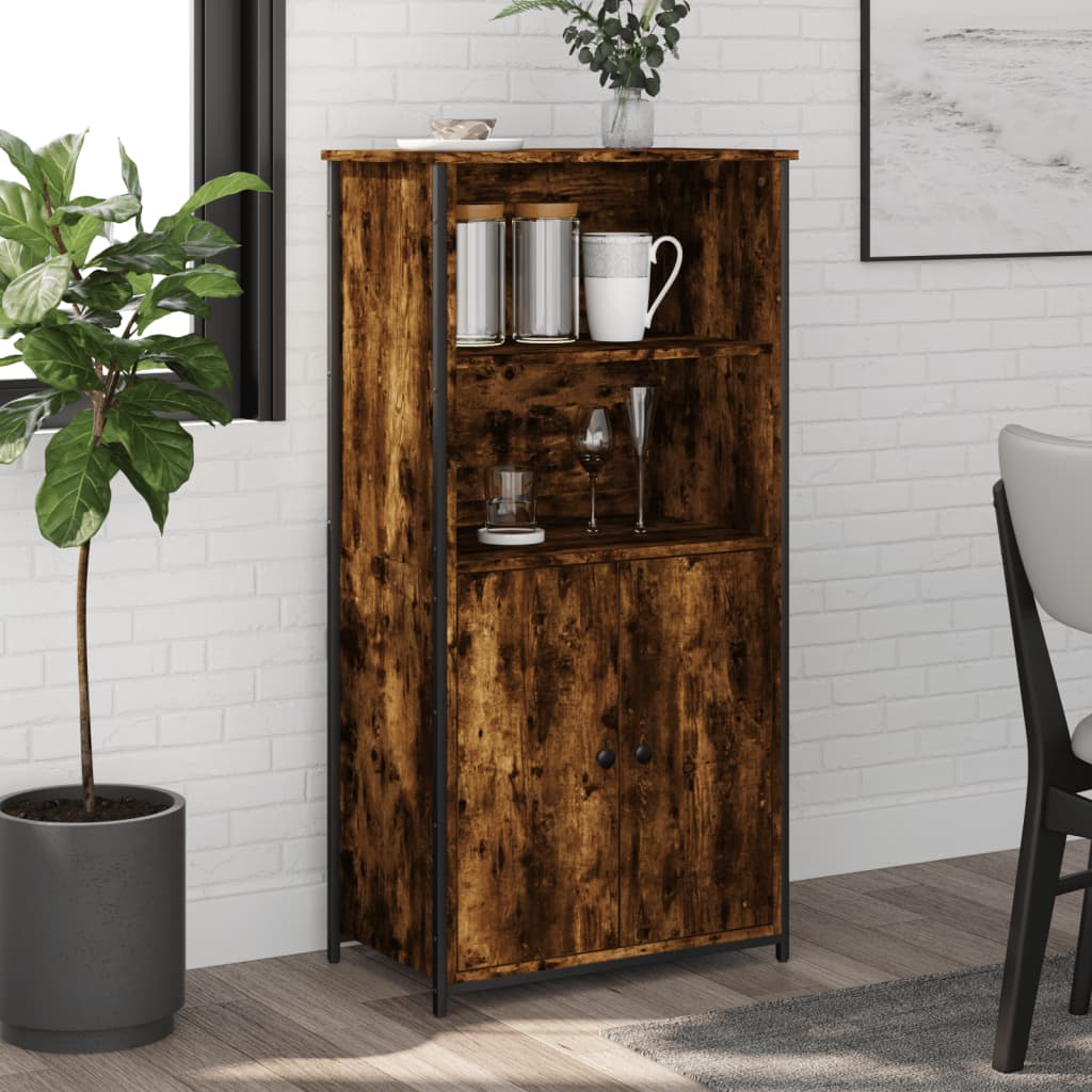 Visoka komoda boja hrasta 62 x 36 x 121,5 cm konstruirano drvo