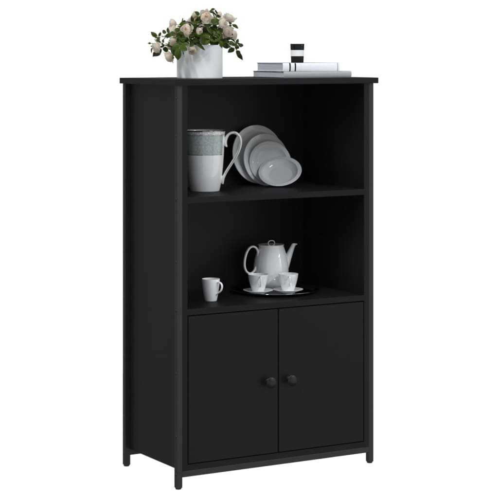 Visoka komoda crna 62 x 32 x 103,5 cm od konstruiranog drva