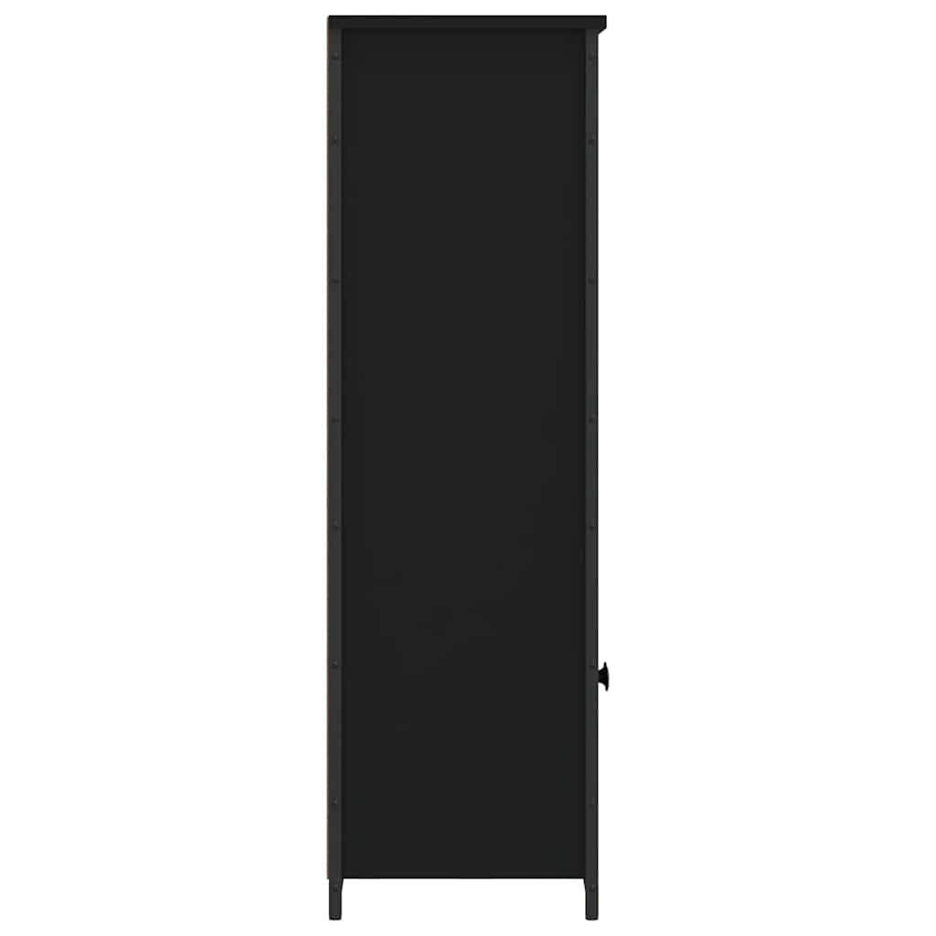 Visoka komoda crna 62 x 32 x 103,5 cm od konstruiranog drva