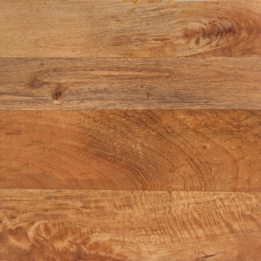 Noćni ormarić smeđe-crni od masivnog drva manga