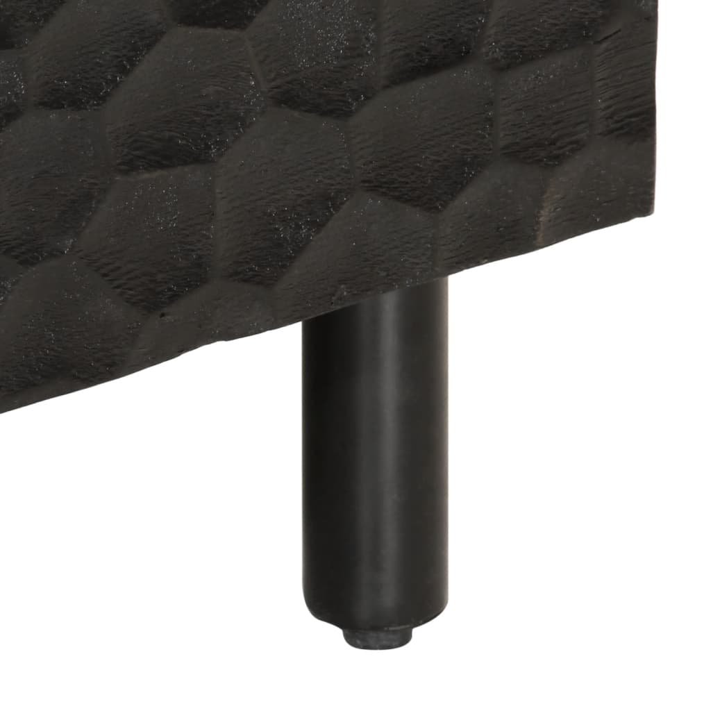 Stolić za kavu crni 80 x 50 x 40 cm od masivnog drva manga