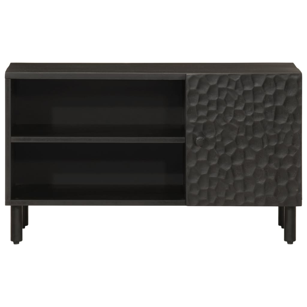 TV ormarić crni 80 x 31 x 46 cm od masivnog drva manga