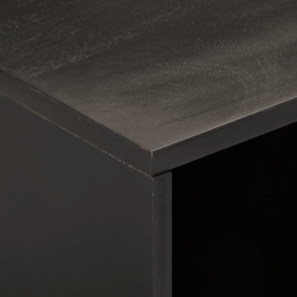 TV ormarić crni 80 x 31 x 46 cm od masivnog drva manga