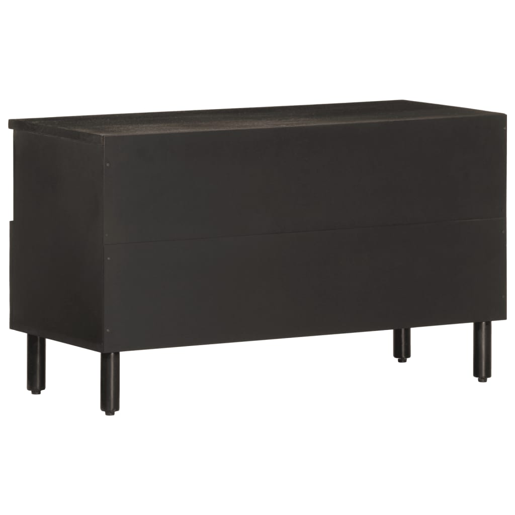 TV ormarić crni 80x33x46 cm od masivnog drva manga
