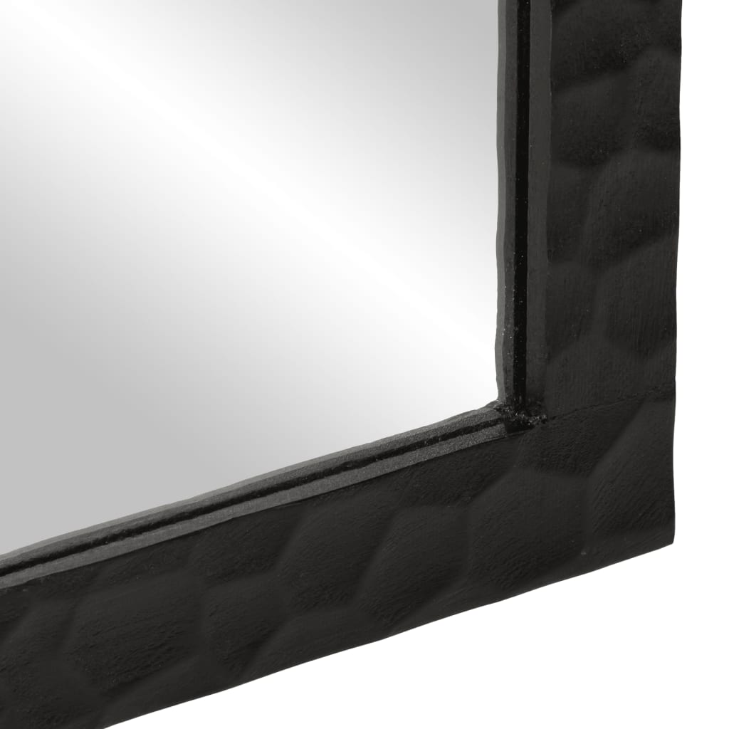 Kupaonsko ogledalo crno 50 x 70 x 2,5 cm od drva manga i stakla