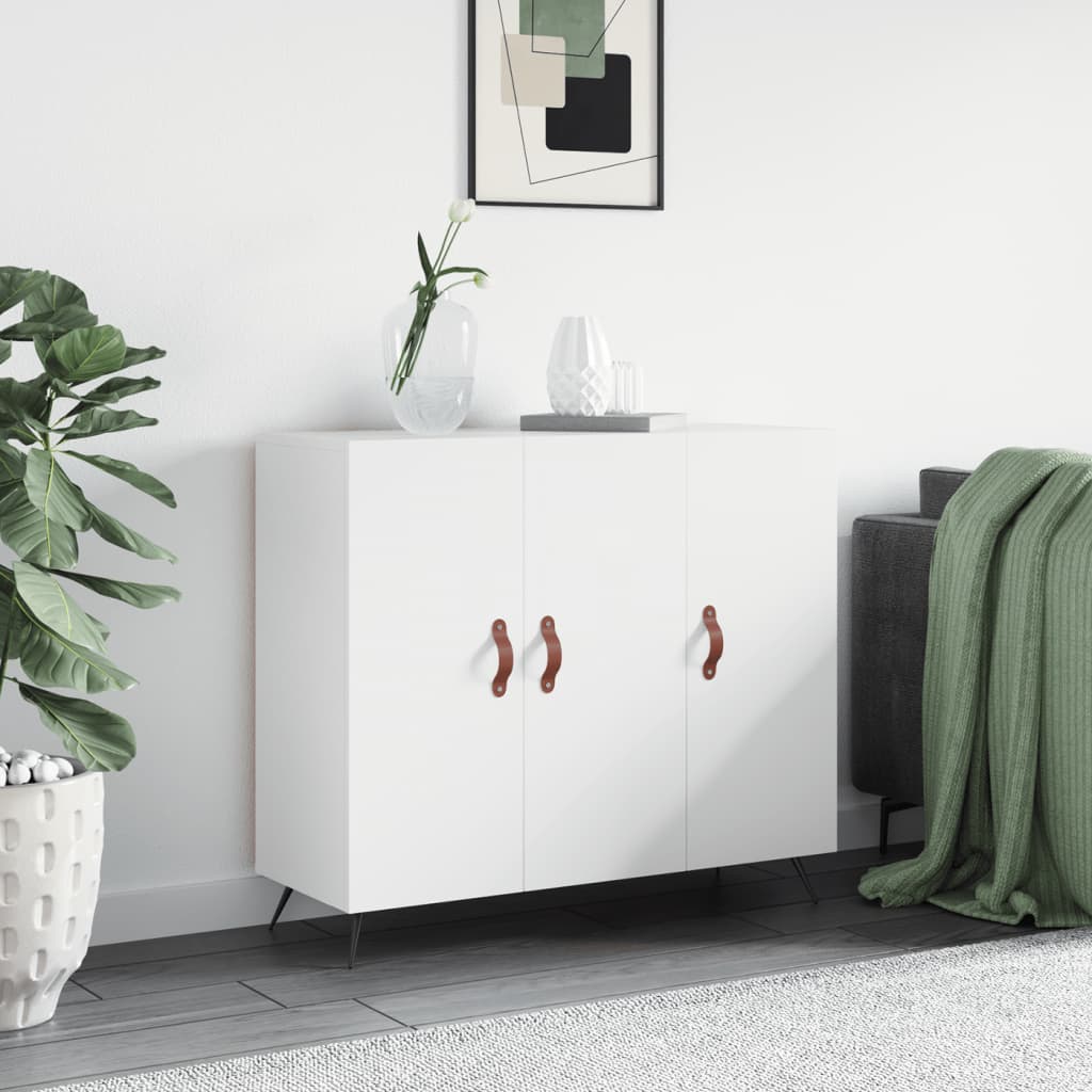 Komoda bijela 90x34x80 cm od konstruiranog drva