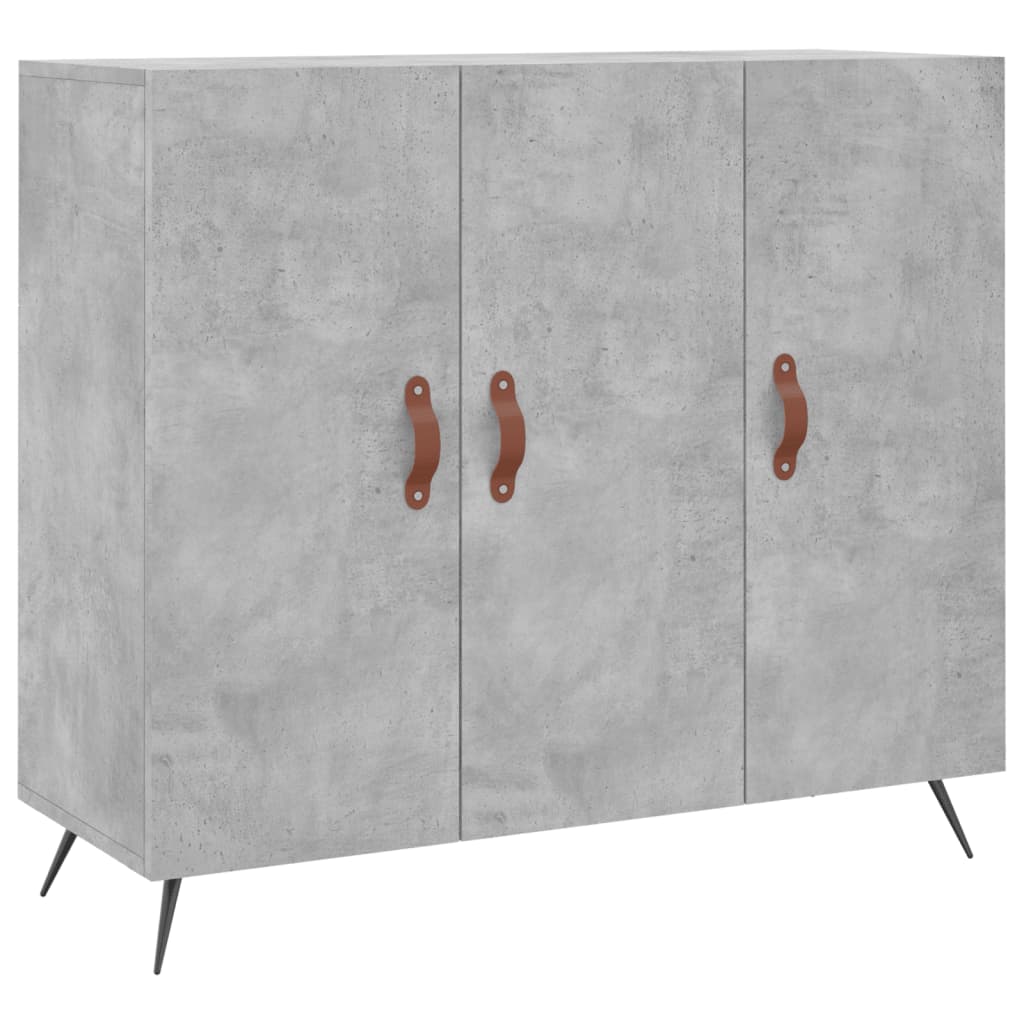 Komoda siva boja betona 90x34x80 cm od konstruiranog drva