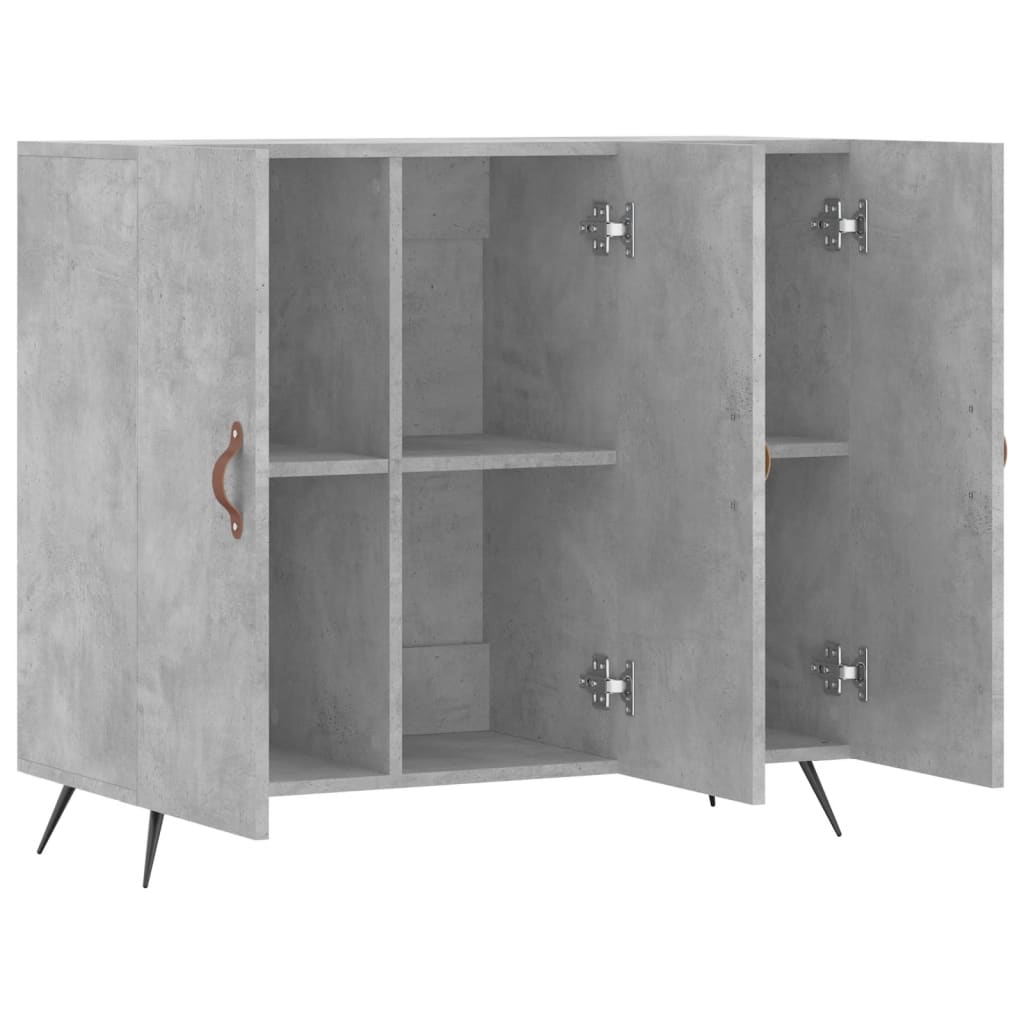 Komoda siva boja betona 90x34x80 cm od konstruiranog drva