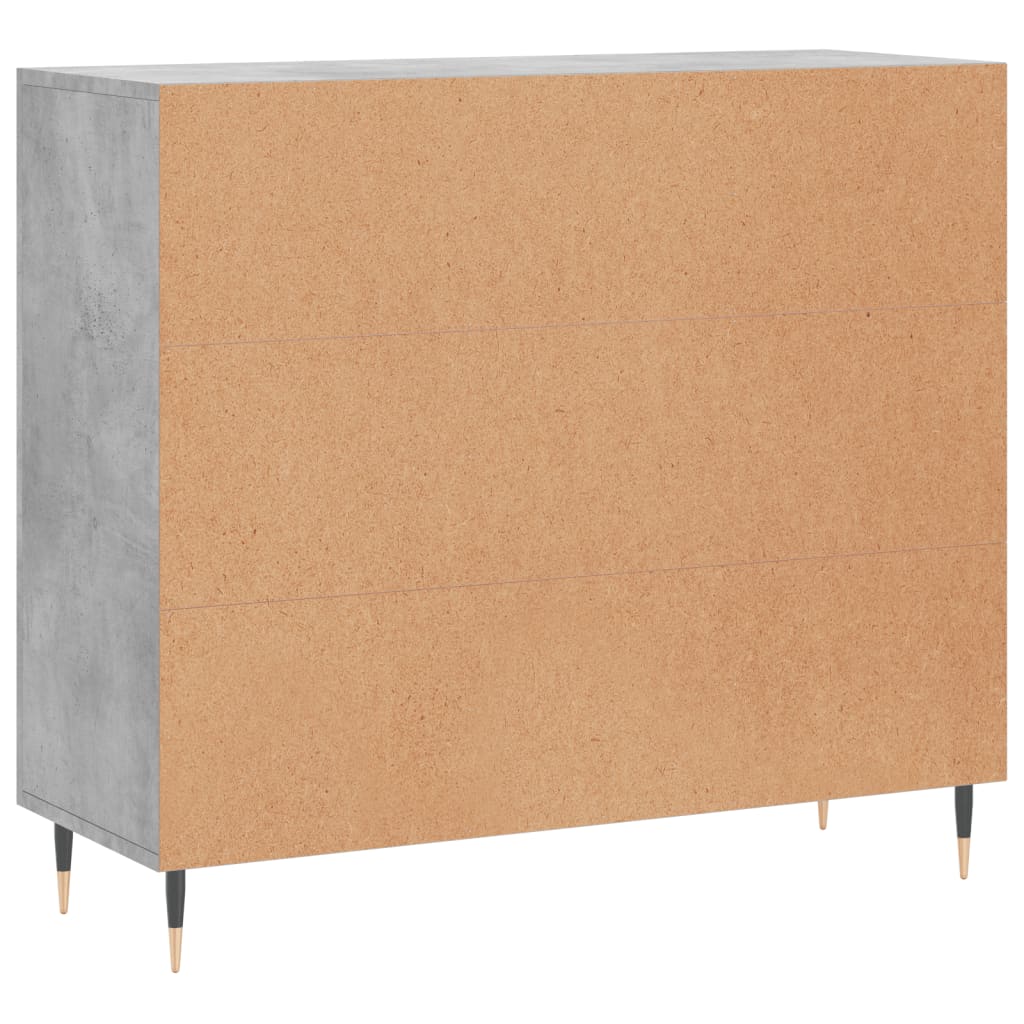 Komoda siva boja betona 90x34x80 cm od konstruiranog drva