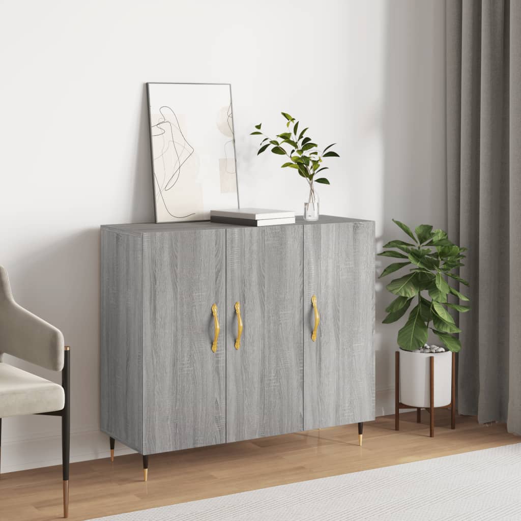 Komoda boja hrasta sonome 90 x 34 x 80 cm konstruirano drvo