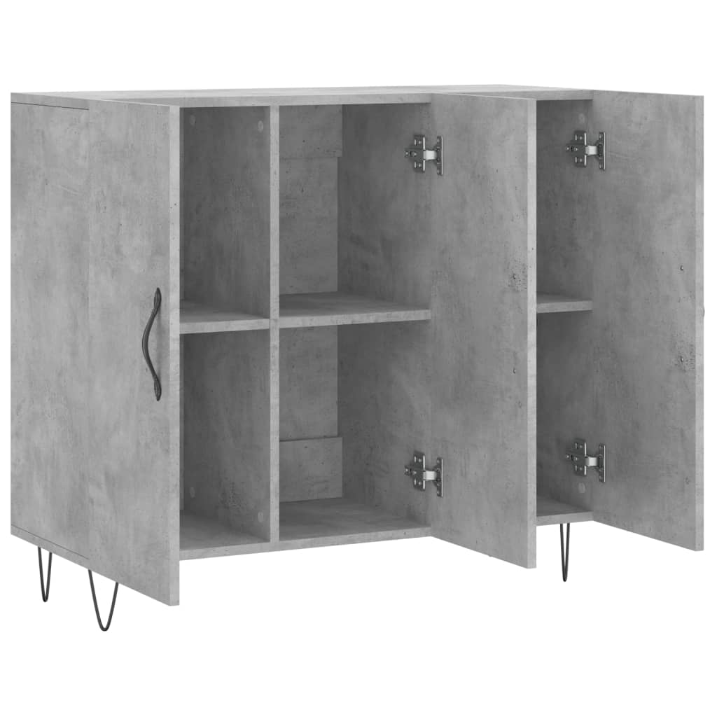Komoda siva boja betona 90x34x80 cm od konstruiranog drva
