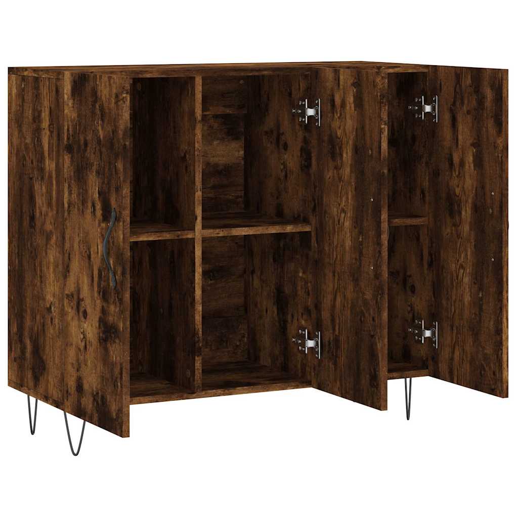 Komoda boja dimljenog hrasta 90 x 34 x 80 cm konstruirano drvo