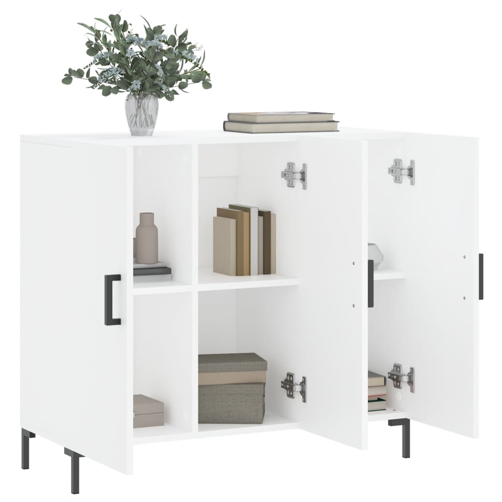 Komoda bijela 90x34x80 cm od konstruiranog drva