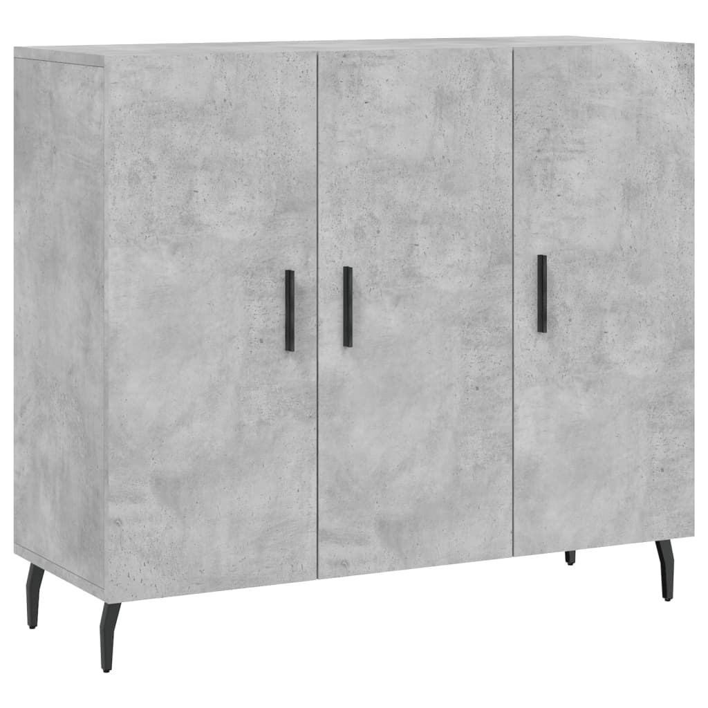Komoda siva boja betona 90x34x80 cm od konstruiranog drva
