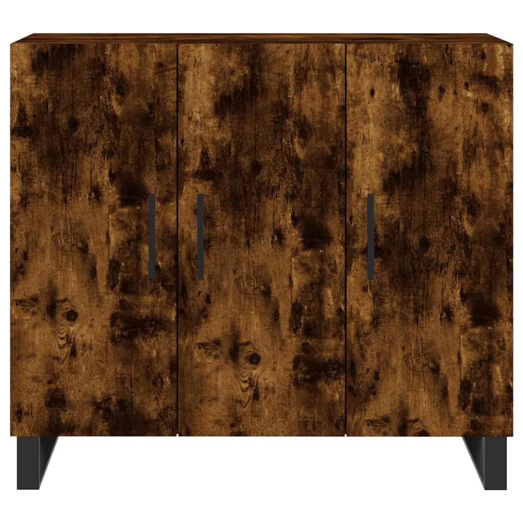 Komoda boja dimljenog hrasta 90 x 34 x 80 cm konstruirano drvo