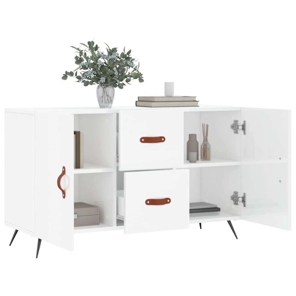 Komoda sjajna bijela 100x36x60 cm od konstruiranog drva