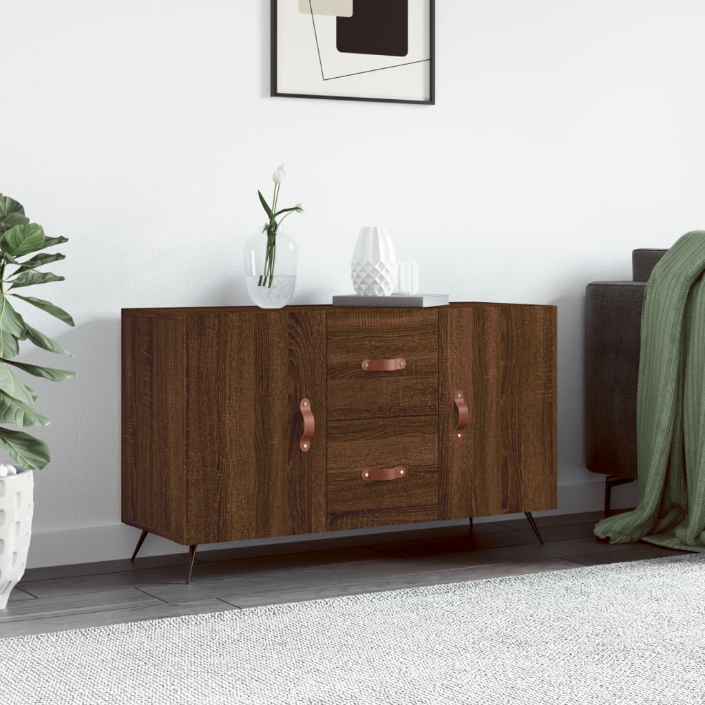 Komoda smeđa boja hrasta 100 x 36 x 60 cm od konstruiranog drva