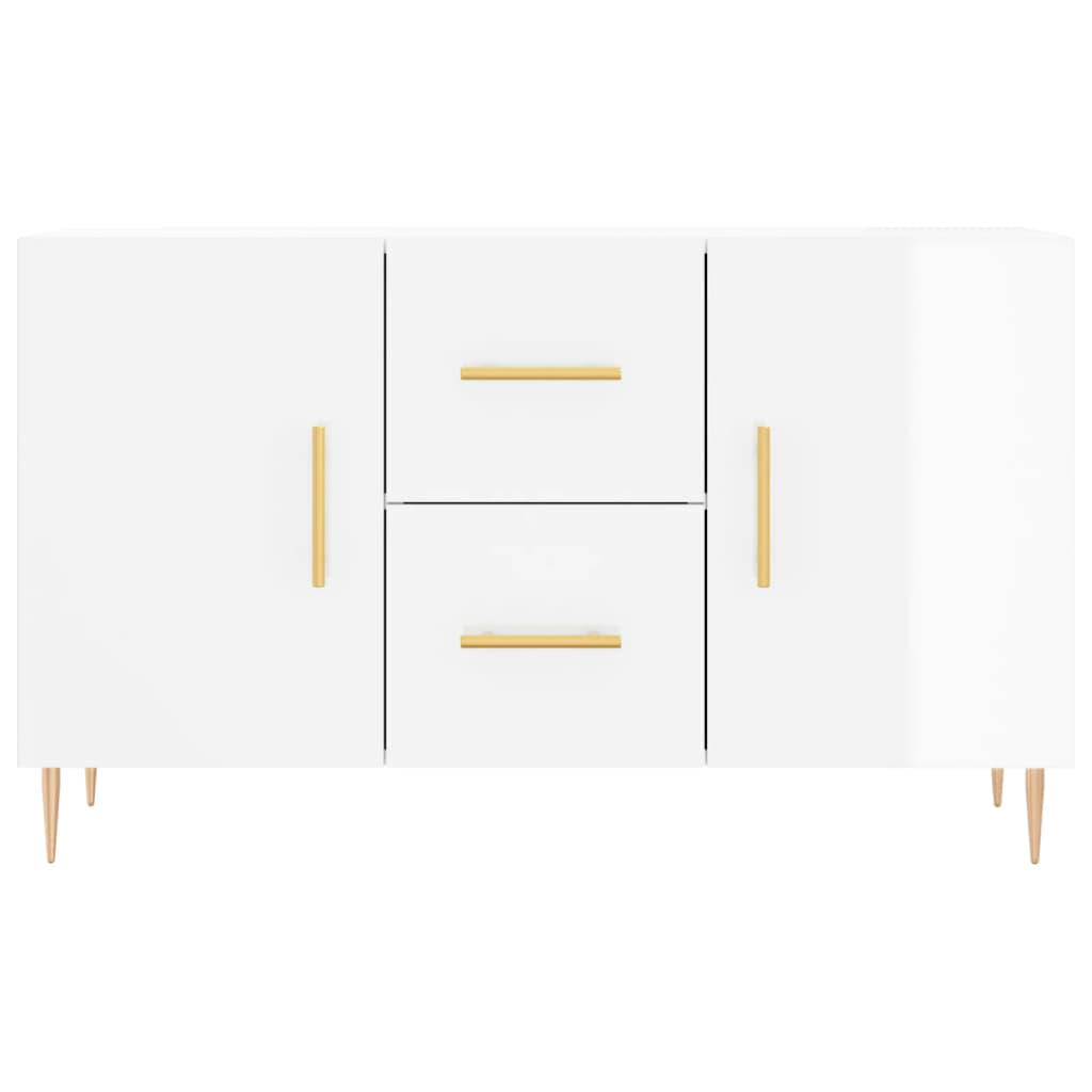 Komoda sjajna bijela 100x36x60 cm od konstruiranog drva