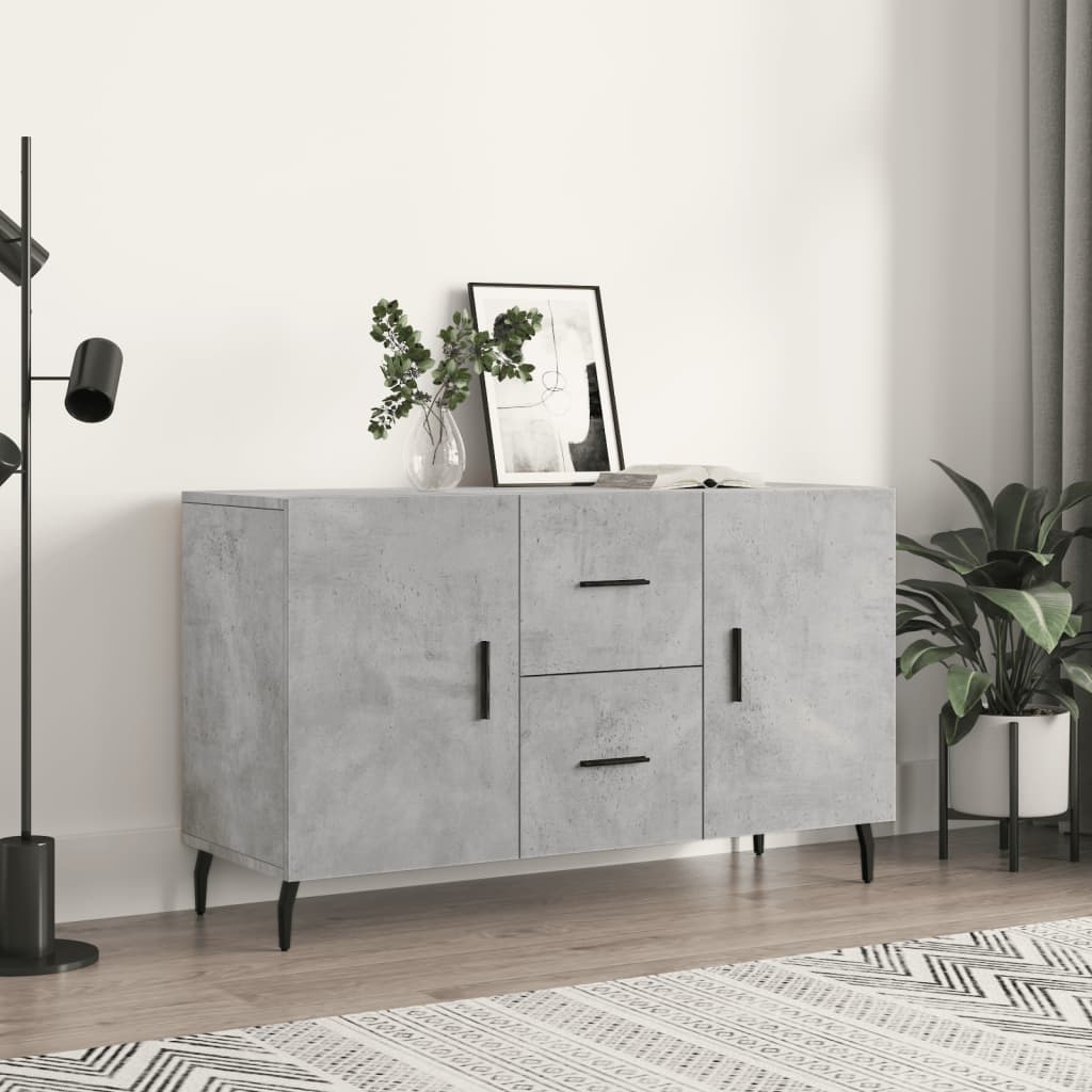 Komoda siva boja betona 100x36x60 cm od konstruiranog drva