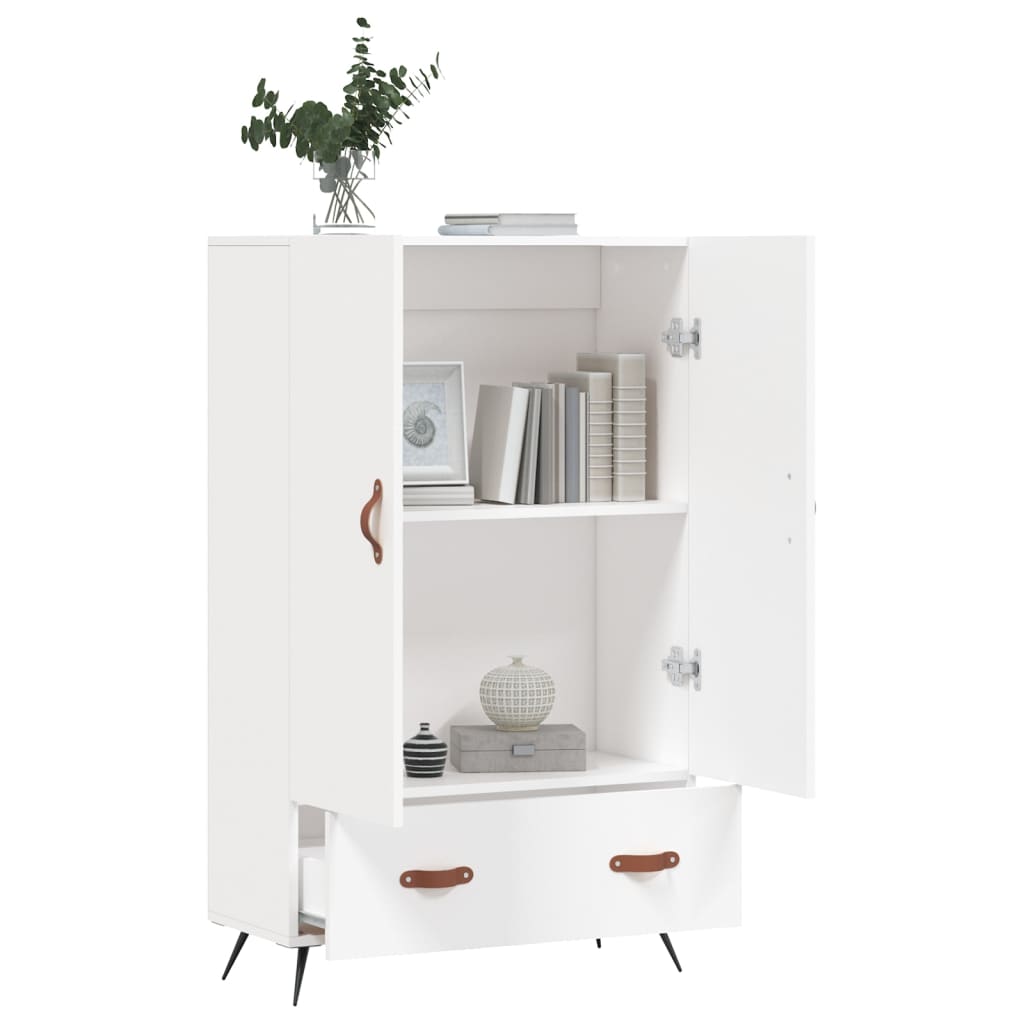 Visoka komoda bijela 69,5 x 31 x 115 cm od konstruiranog drva