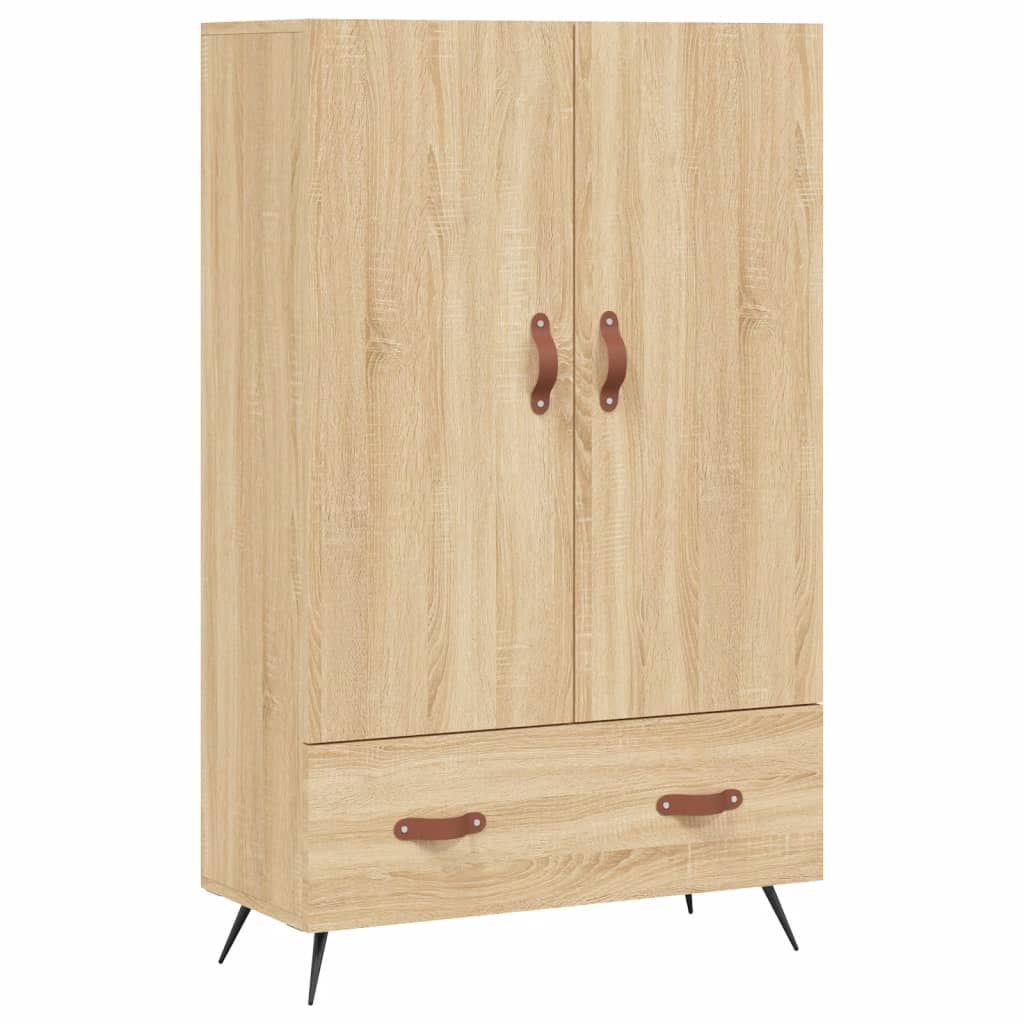Visoka komoda boja hrasta 69,5 x 31 x 115 cm konstruirano drvo