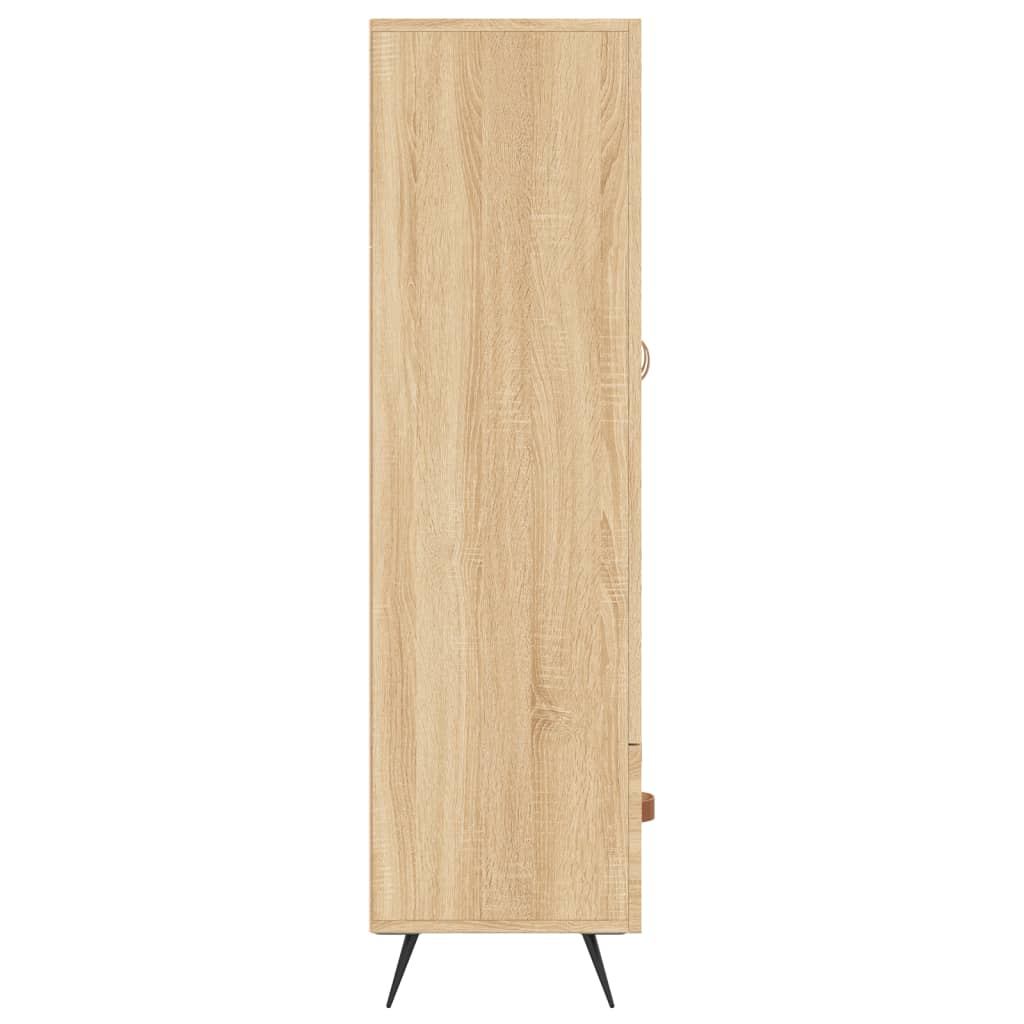 Visoka komoda boja hrasta 69,5 x 31 x 115 cm konstruirano drvo