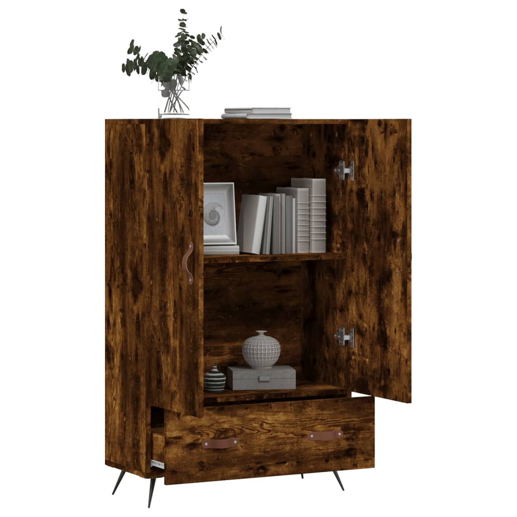 Visoka komoda boja hrasta 69,5 x 31 x 115 cm konstruirano drvo