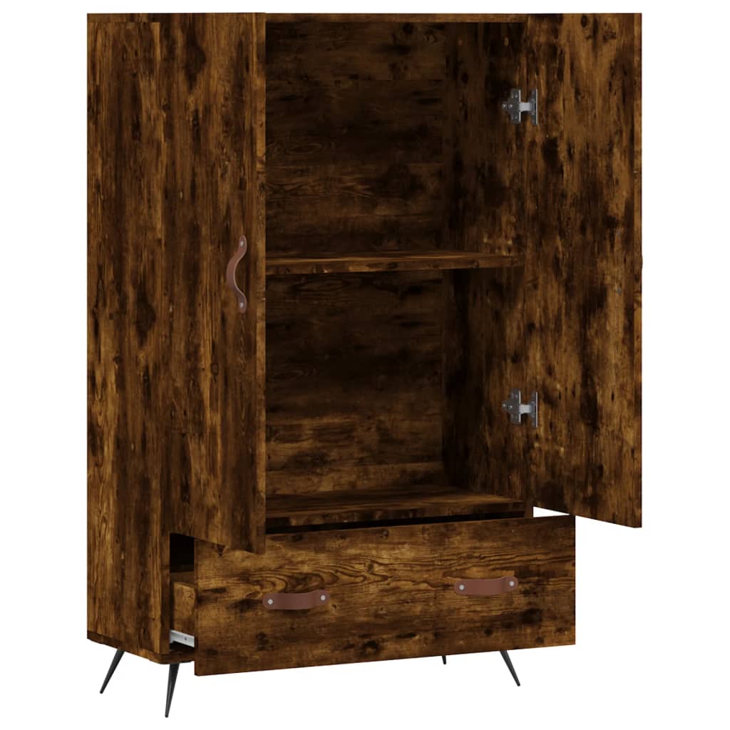 Visoka komoda boja hrasta 69,5 x 31 x 115 cm konstruirano drvo