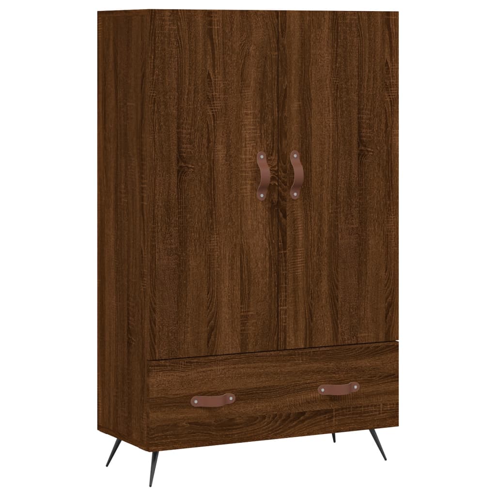 Visoka komoda smeđa boja hrasta 69,5x31x115cm konstruirano drvo