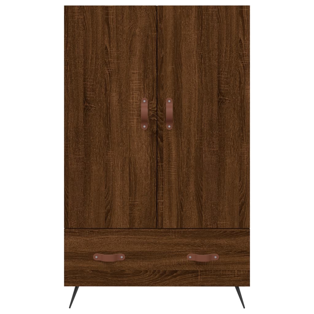 Visoka komoda smeđa boja hrasta 69,5x31x115cm konstruirano drvo