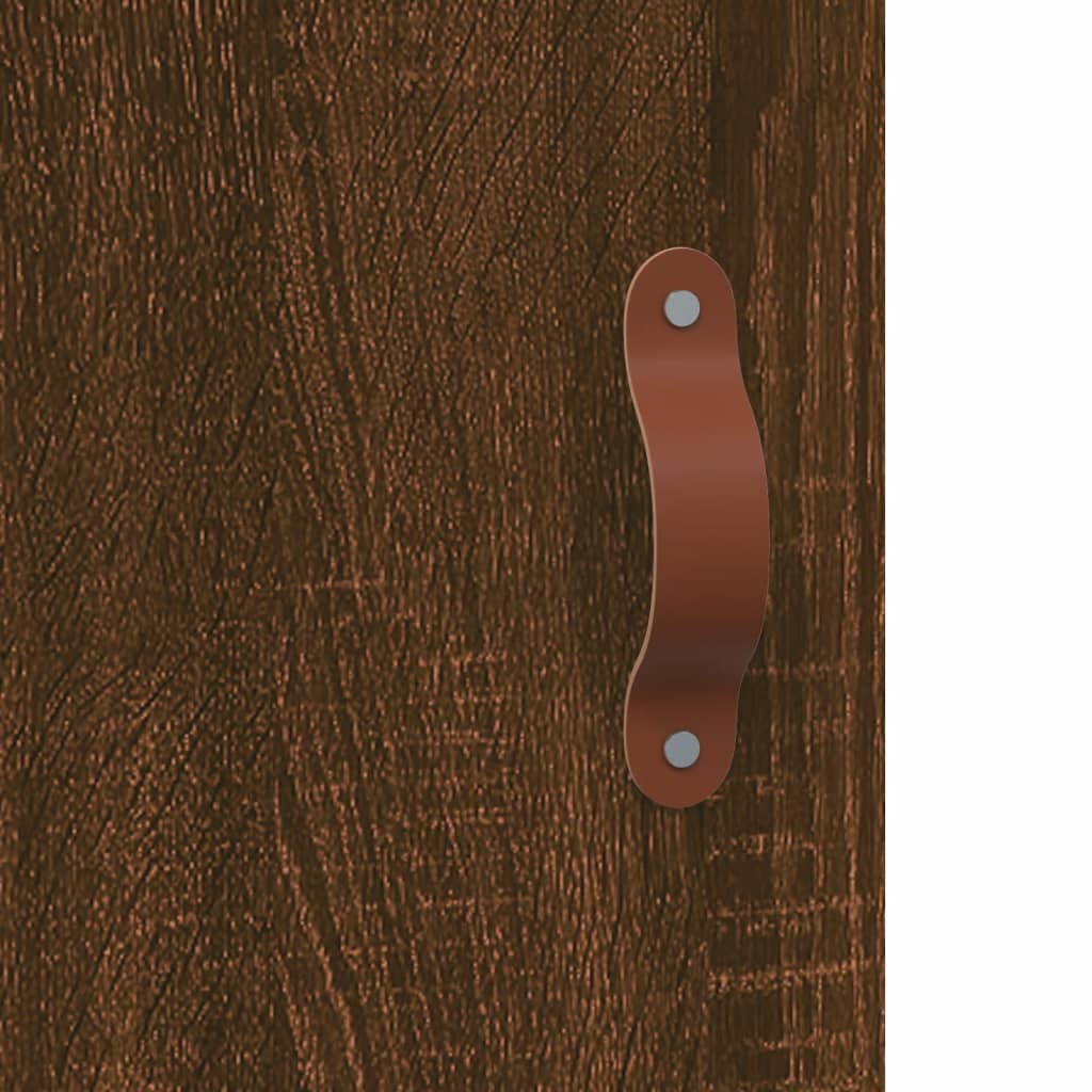 Visoka komoda smeđa boja hrasta 69,5x31x115cm konstruirano drvo