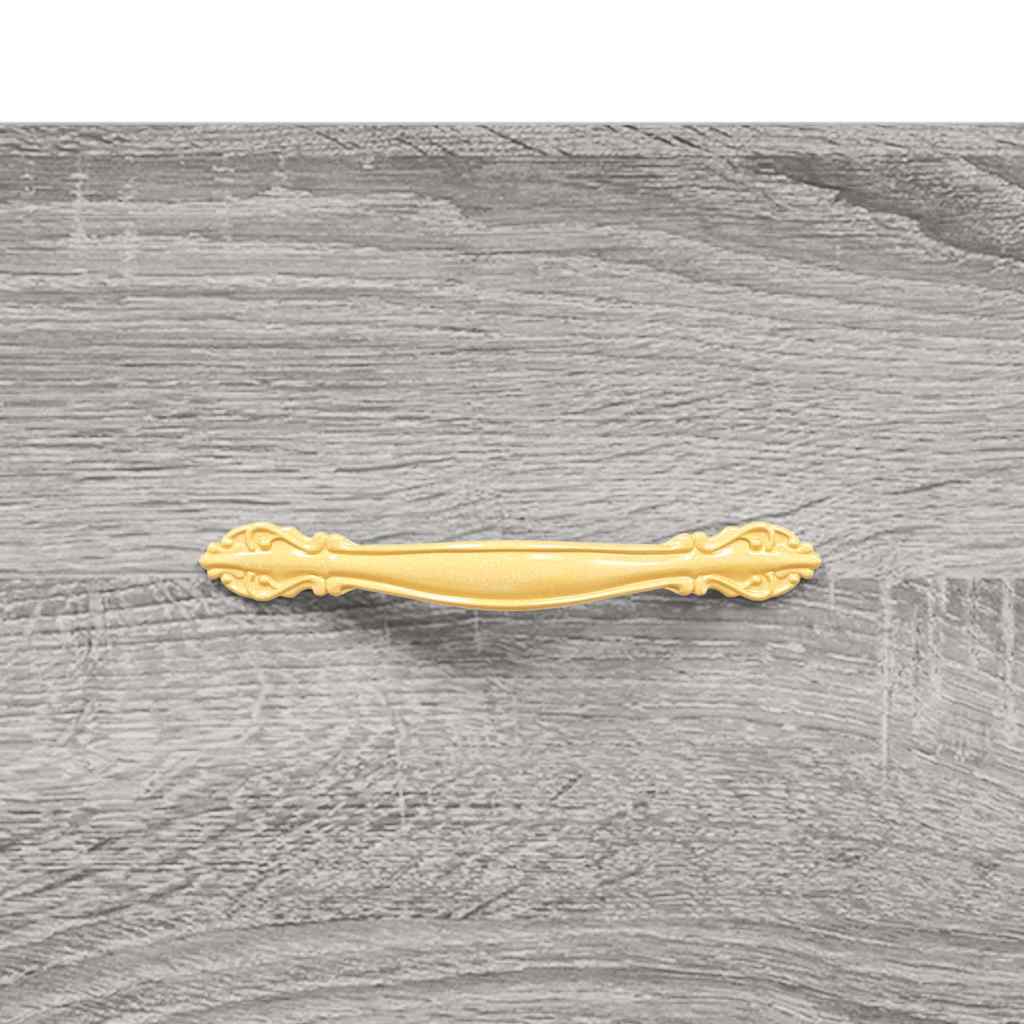 Visoka komoda siva boja hrasta 69,5x31x115 cm konstruirano drvo