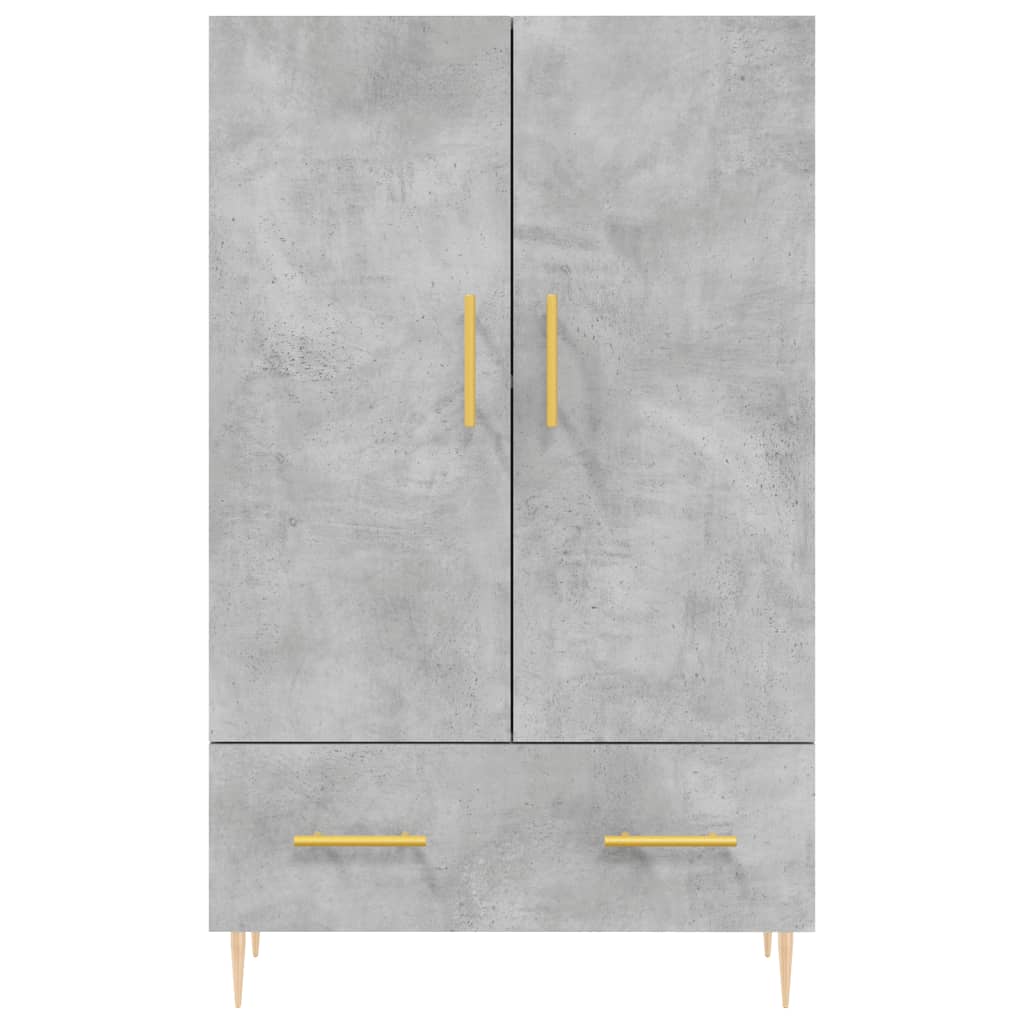 Visoka komoda boja betona 69,5 x 31 x 115 cm konstruirano drvo