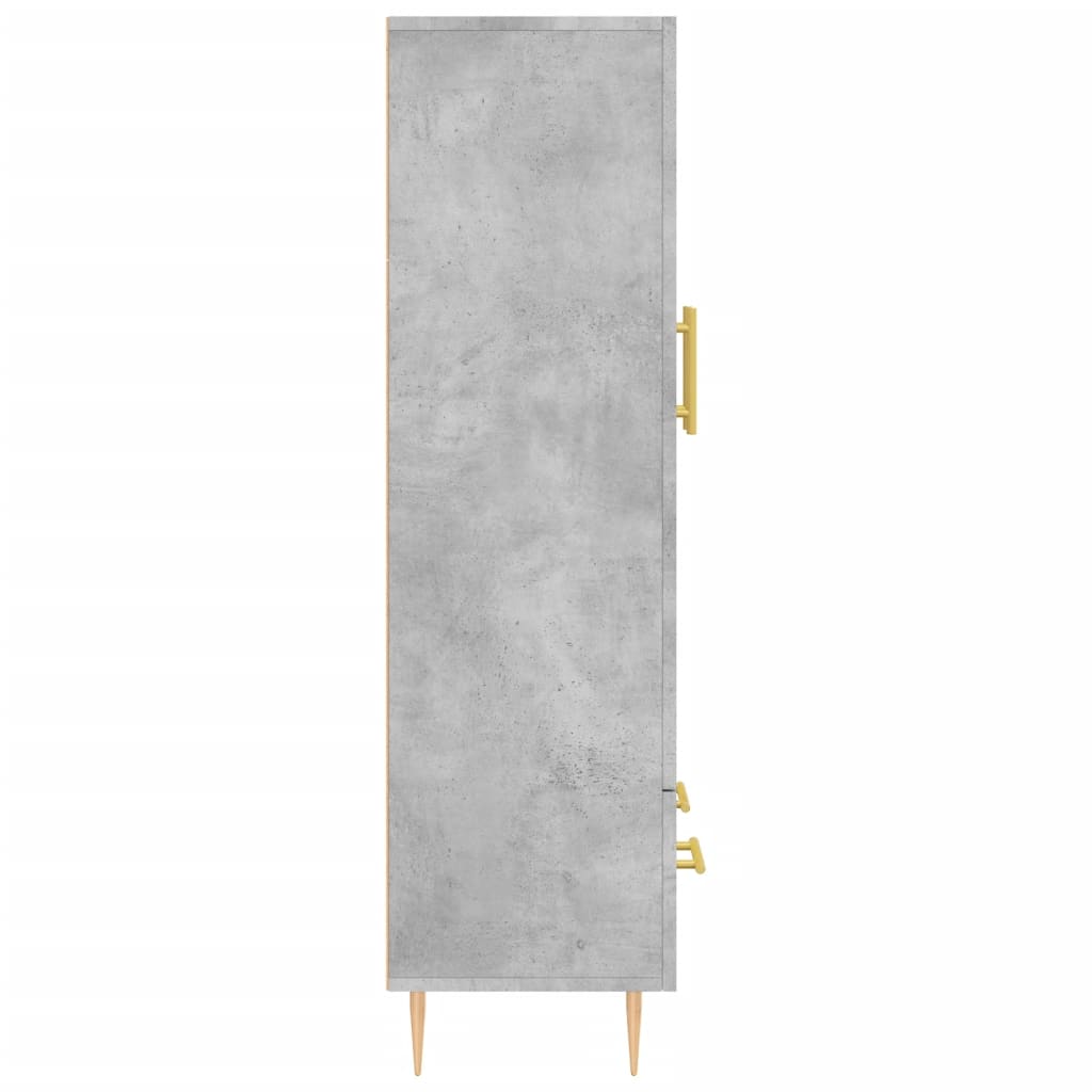 Visoka komoda boja betona 69,5 x 31 x 115 cm konstruirano drvo