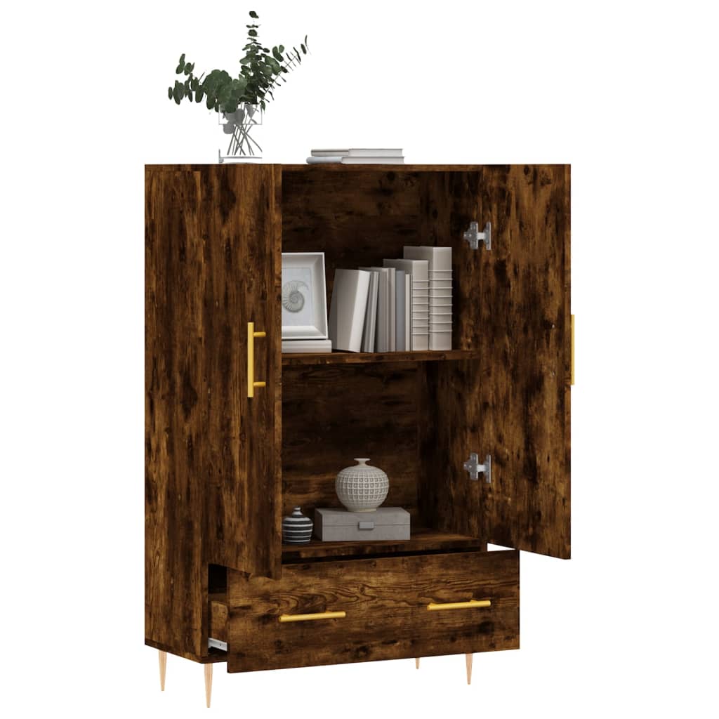 Visoka komoda boja hrasta 69,5 x 31 x 115 cm konstruirano drvo