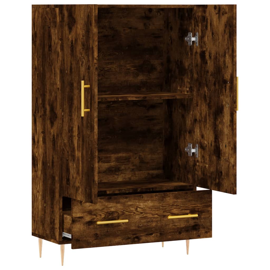 Visoka komoda boja hrasta 69,5 x 31 x 115 cm konstruirano drvo