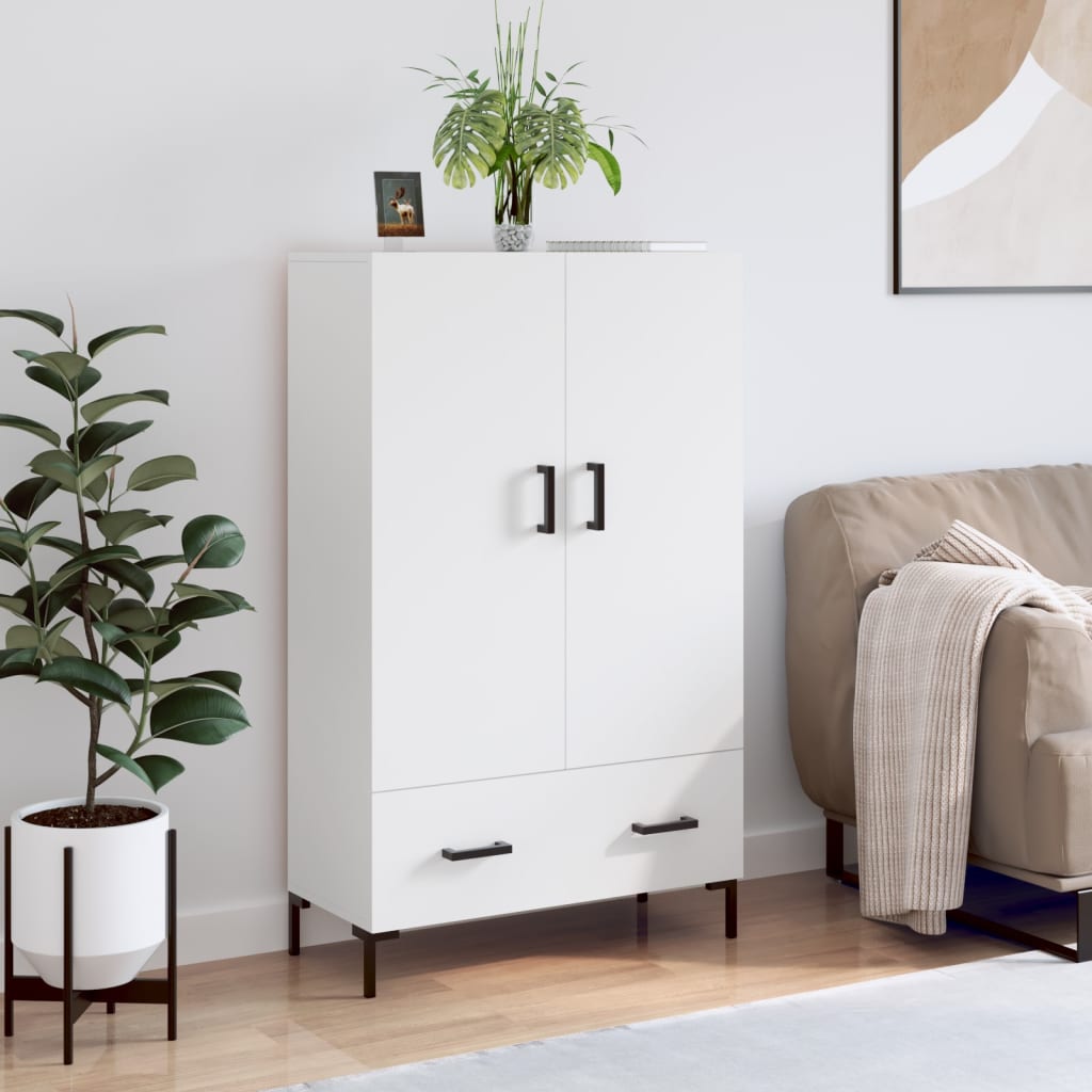 Visoka komoda bijela 69,5 x 31 x 115 cm od konstruiranog drva