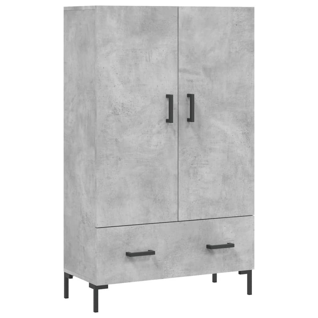 Visoka komoda boja betona 69,5 x 31 x 115 cm konstruirano drvo