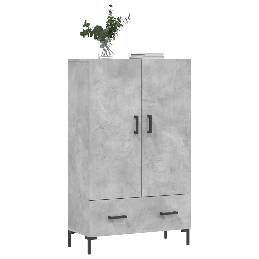 Visoka komoda boja betona 69,5 x 31 x 115 cm konstruirano drvo