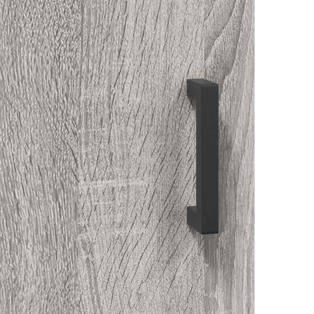 Visoka komoda siva boja hrasta 69,5x31x115 cm konstruirano drvo