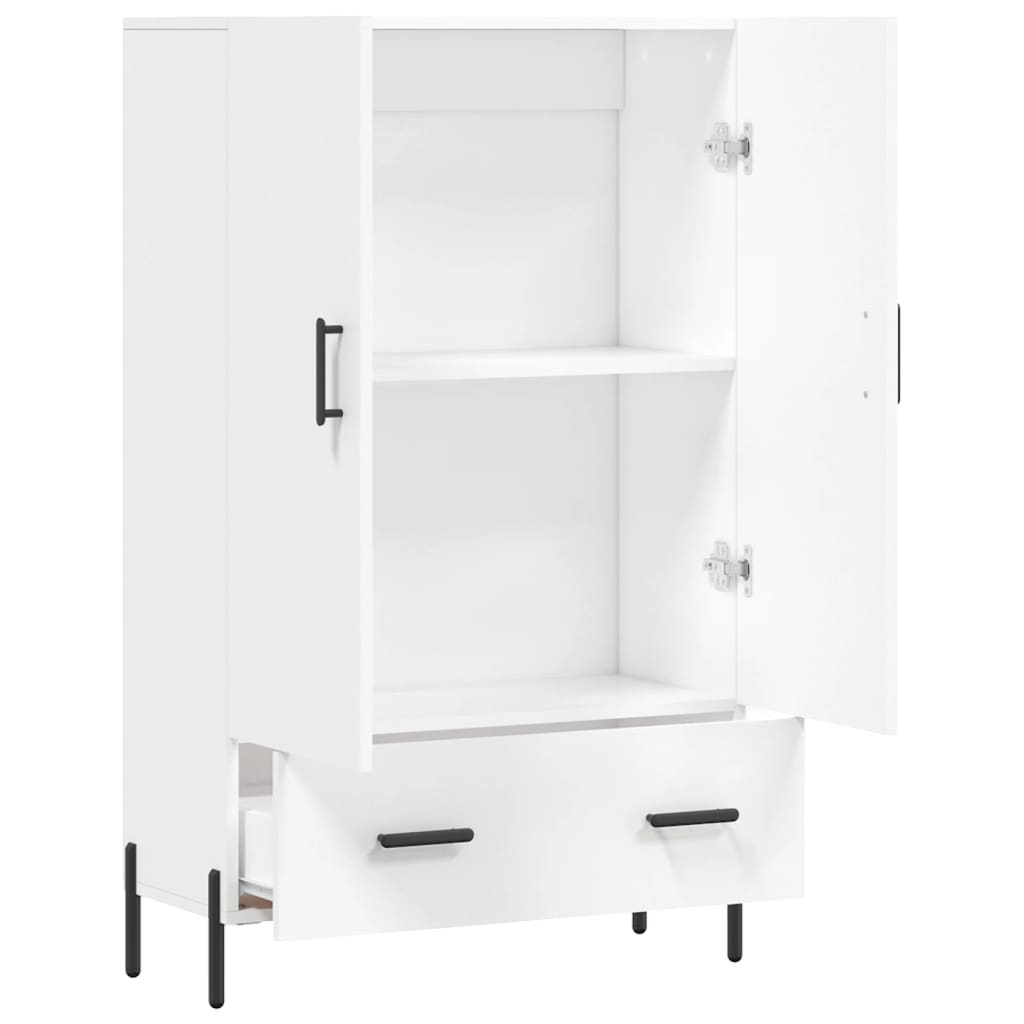Visoka komoda bijela 69,5 x 31 x 115 cm od konstruiranog drva