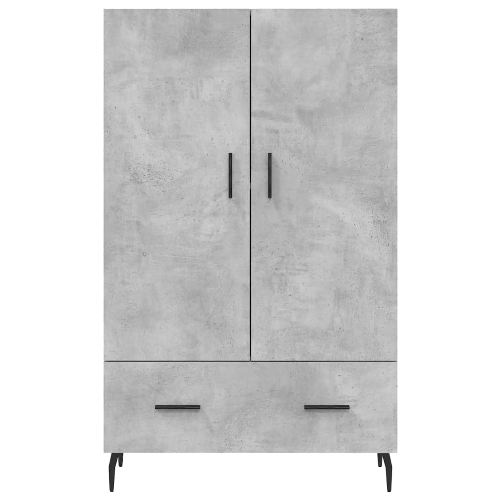 Visoka komoda boja betona 69,5 x 31 x 115 cm konstruirano drvo
