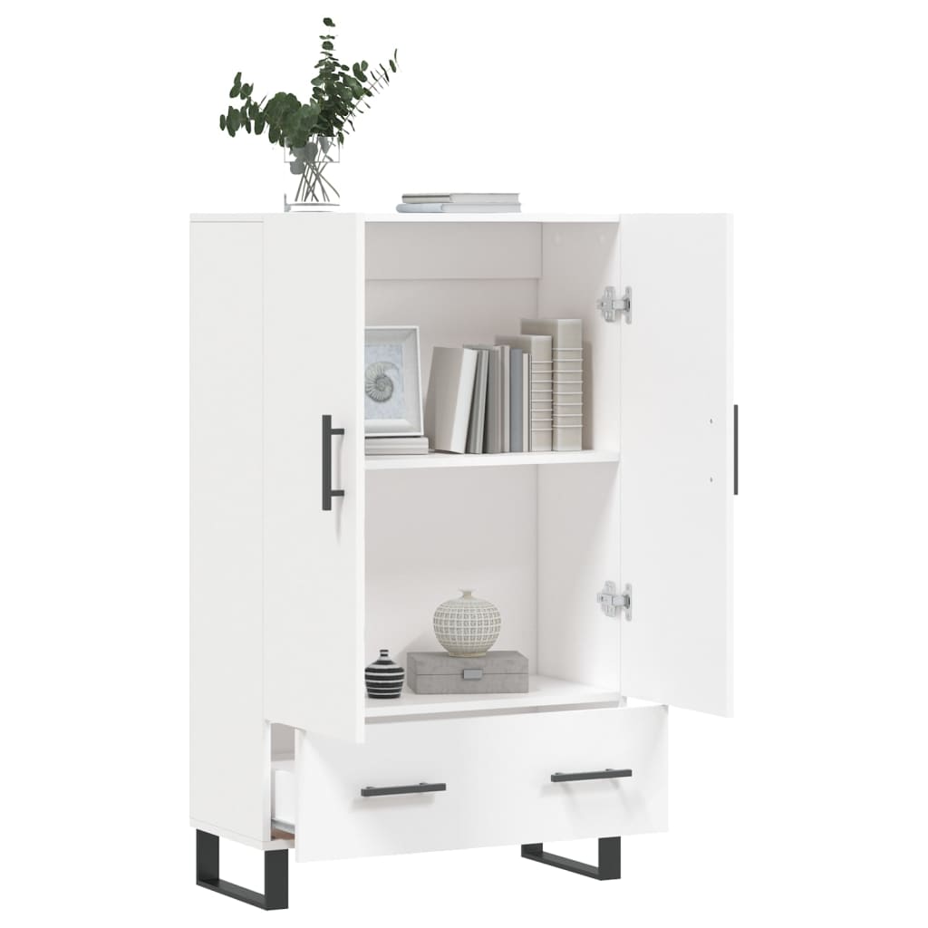 Visoka komoda bijela 69,5 x 31 x 115 cm od konstruiranog drva