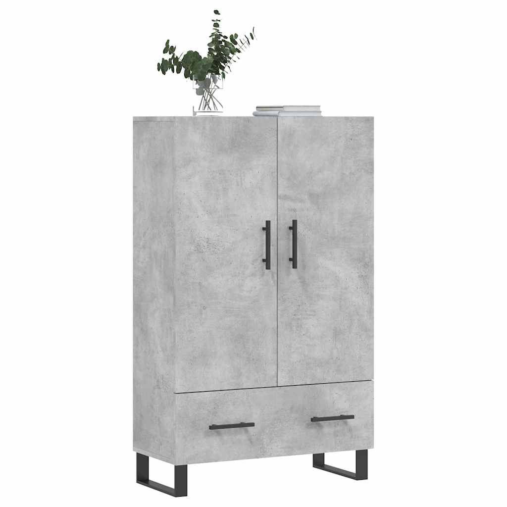 Visoka komoda boja betona 69,5 x 31 x 115 cm konstruirano drvo