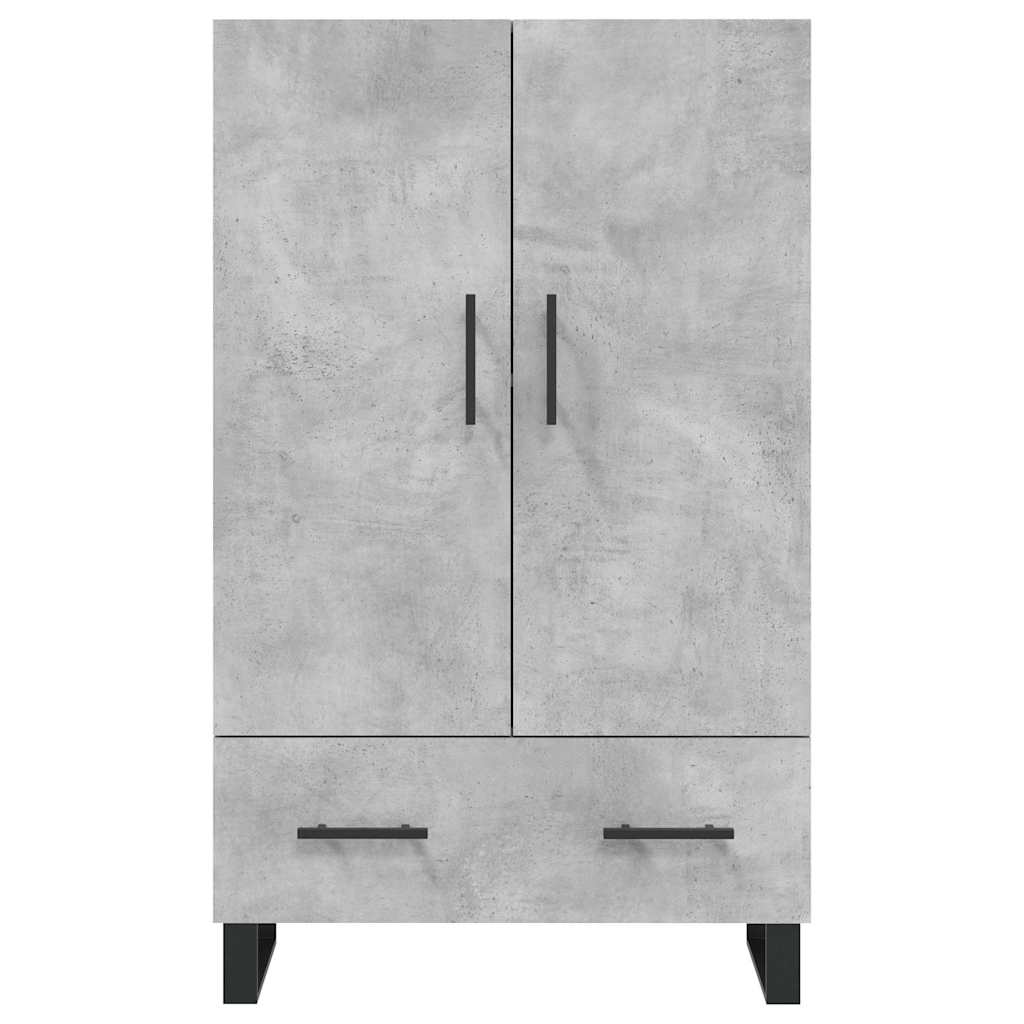 Visoka komoda boja betona 69,5 x 31 x 115 cm konstruirano drvo