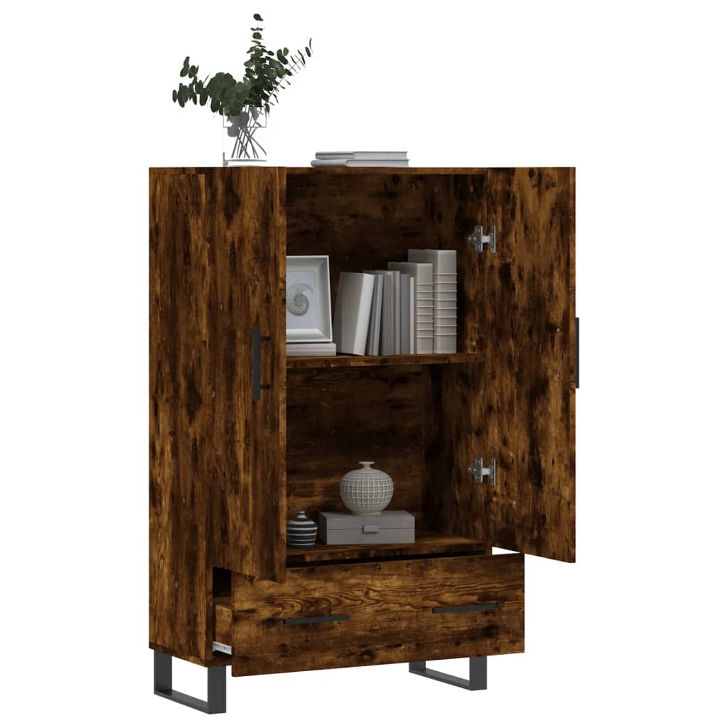 Visoka komoda boja hrasta 69,5 x 31 x 115 cm konstruirano drvo