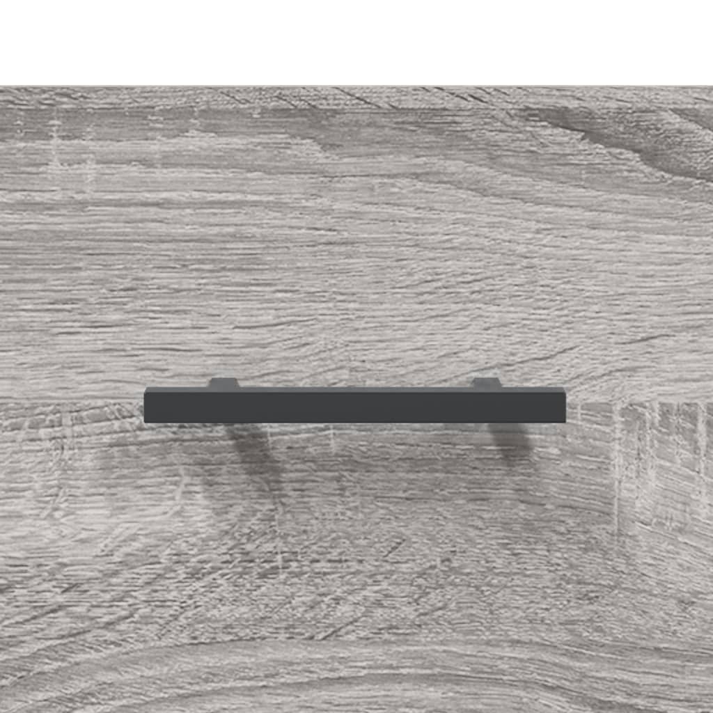 Visoka komoda siva boja hrasta 69,5x31x115 cm konstruirano drvo
