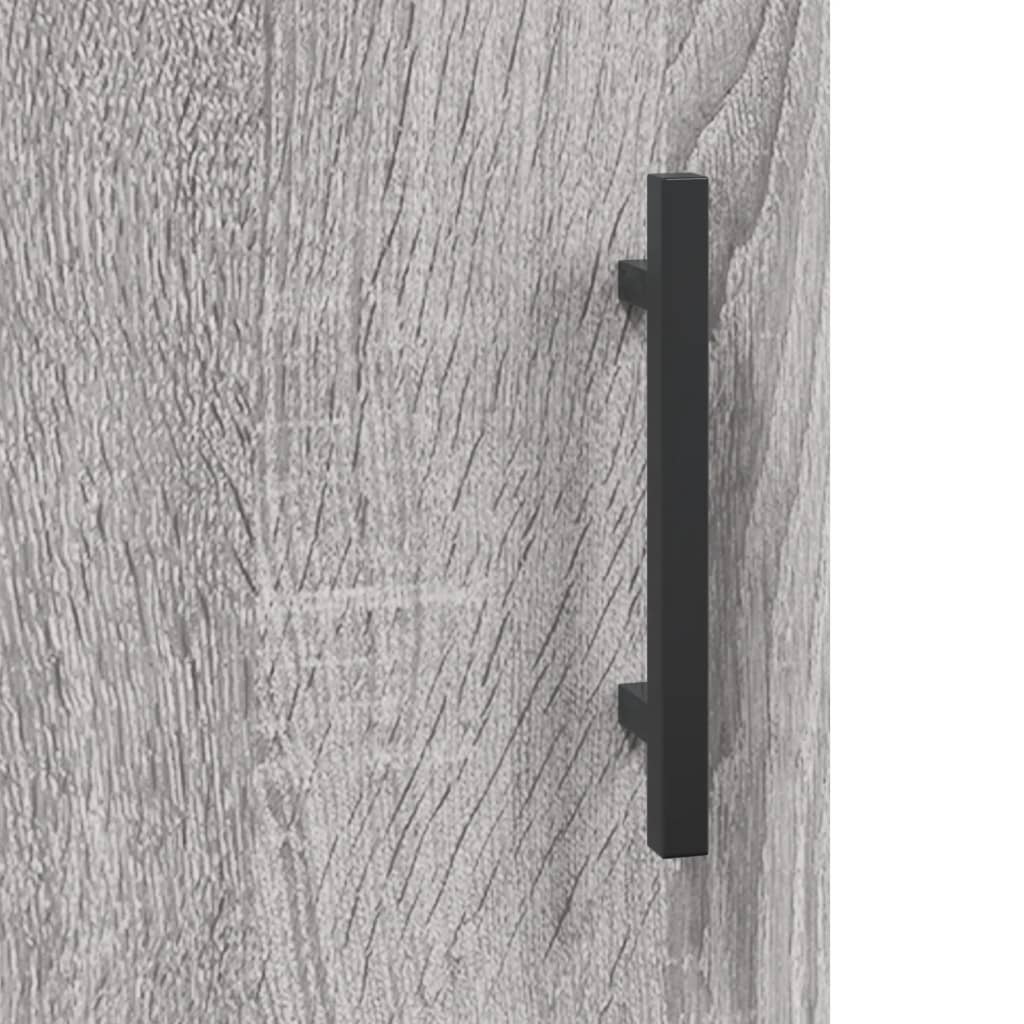 Visoka komoda siva boja hrasta 69,5x31x115 cm konstruirano drvo
