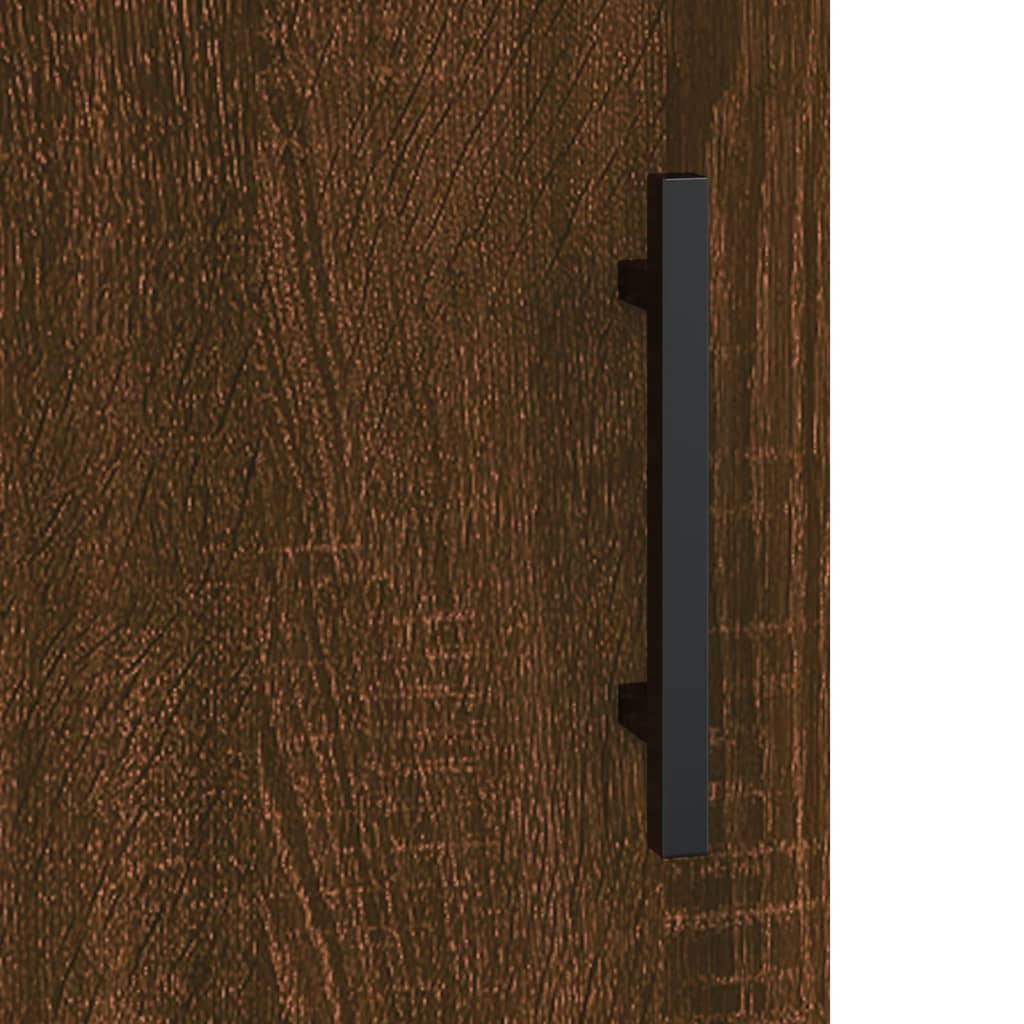 Visoka komoda smeđa boja hrasta 69,5x31x115cm konstruirano drvo