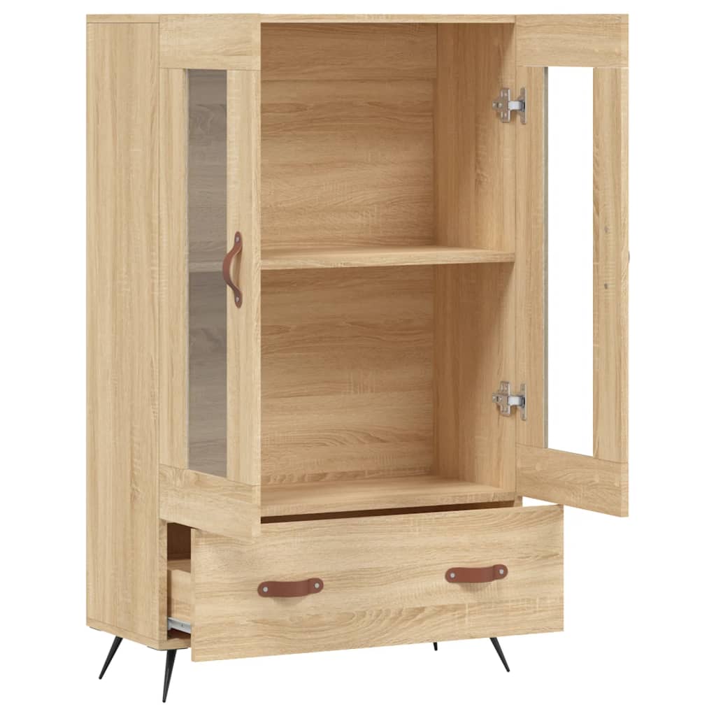 Visoka komoda boja hrasta 69,5 x 31 x 115 cm konstruirano drvo